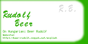 rudolf beer business card